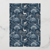 Ouderwetse Winter William Morris Elegante Trouwdag Folie Uitnodiging (Achterkant)