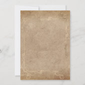 Ouderwetse winterbloemen op vervaagd perkament kaart (Achterkant)