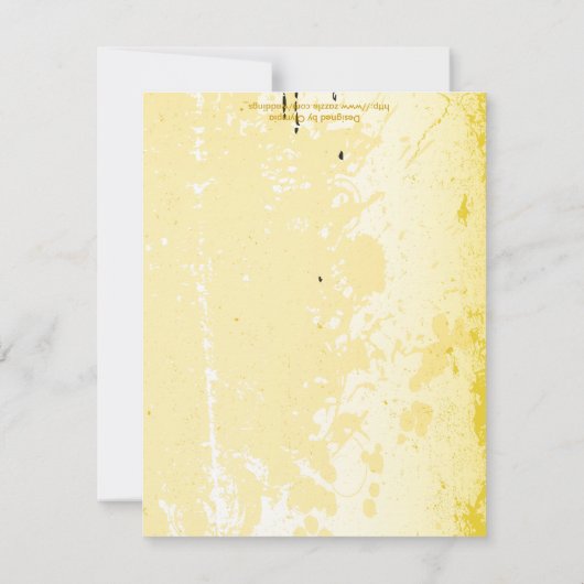 Ouderwetse witte gele plumeria klimop plaatskaart (Achterkant)