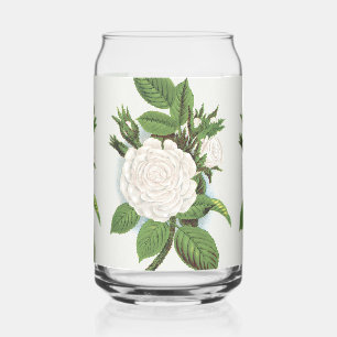 Ouderwetse Witte Mosroos Cottagecore Botanische Ku Blikvorm Glas