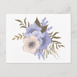 Ouderwetse Witte Roos Bloemschildering Retro Witte Briefkaart