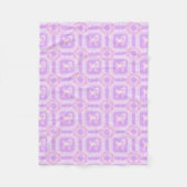 Ouderwetse Witte Roze Lilac Kant Poodle Patchwork Fleece Deken (Voorkant)