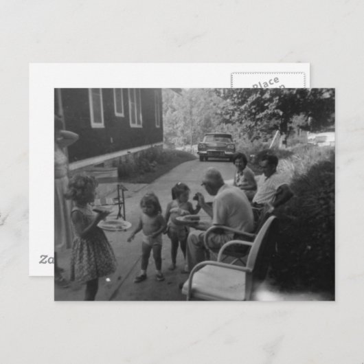 Ouderwetse zomer picknick plezier briefkaart (Voorkant / Achterkant)