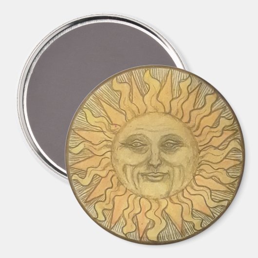 ouderwetse zon magneet (Voorkant / Achterkant)