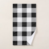 Ouderwetse zwart-wit Buffalo ruit Bad Handdoek (Handdoek)