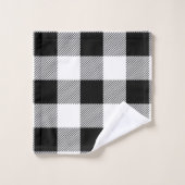 Ouderwetse zwart-wit Buffalo ruit Bad Handdoek (Wasdoekje)