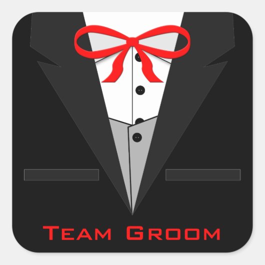 Ouderwetse zwarte smoking vierkante sticker (Voorkant)