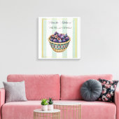 Oudewaterverf Vijgen Oogst Keukenlabels Canvas Afdruk (Insitu (Woonkamer))