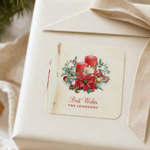 Oudewaterverfkaarsen & Poinsettia