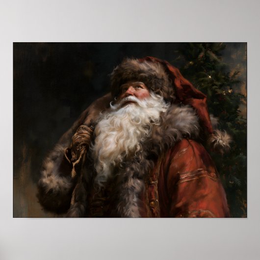 Oudewereldse Kerstman Poster (Voorkant)