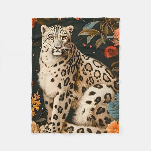 Oudewoud Tijger Botanische Bloementuin Fleece Deken (Voorkant)