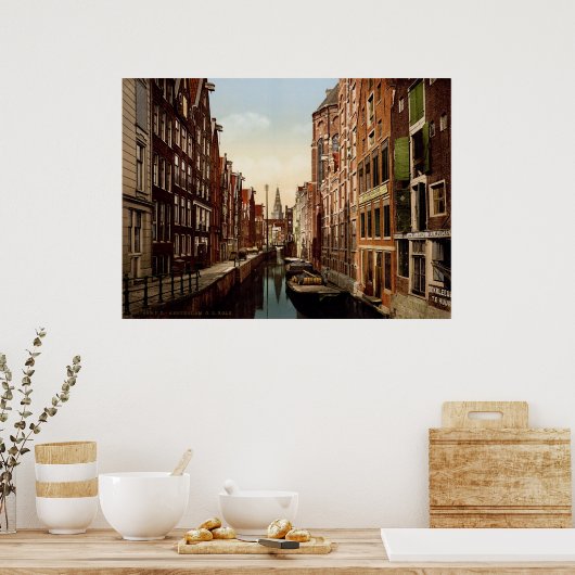 Oudezijds Kolk Amsterdam Poster (Keuken)