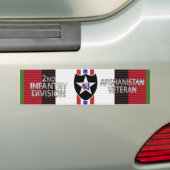 Oudgediende 2e Infanteriedivisie Afghanistan Bumpersticker (Op auto)