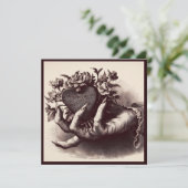 Oudgotisch hart Valentijnsdag Retro Horror Kaart (Staand voorkant)