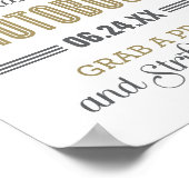 Oudgouden aangepast trouwfoto booth bord poster (Hoek)