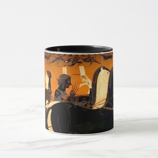 Oudgrieks Zwart-figuur Historische Kunst Mok (Midden)