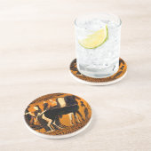 Oudgrieks zwart-figuur kunst zandsteen Onderzetter (Zijkant)