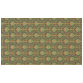 Oudgroen, bruin en goud bloemmotief tafelkleed (Voorkant (Horizontaal))