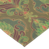 Oudgroen, bruin en goud bloemmotief tafelkleed (Gekanteld)