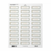 Oudgroene Gingham Madelief Retouradres Etiket (Full Sheet)