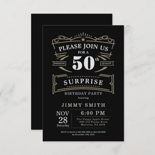 Oudheid Elke Leeftijd Rustieke Thema Kaart (Voorkant / Achterkant)