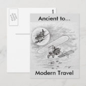 oudheid tot modern reizen briefkaart (Voorkant / Achterkant)