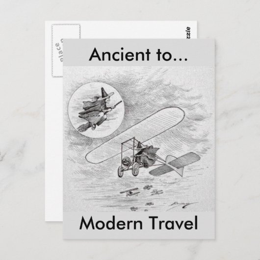  oudheid tot modern reizen briefkaart (Voorkant / Achterkant)