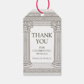 Oudheidkundig themafeest cadeaulabel (Voorkant)