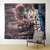 Oudjaar Disco Bal Retro | Feest Achtergrond Wandkleed (In Situ (horizontaal))
