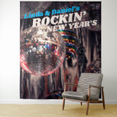 Oudjaar Disco Bal Retro | Feest Achtergrond Wandkleed (In situ)