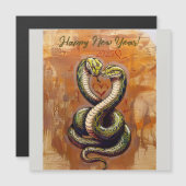 Oudjaars wens voor liefde 2025 Houten Slang (Voorkant / Achterkant)