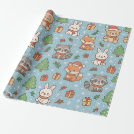 Oudjaarsavond in het bos cadeaupapier