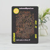 OUDJAARSAVOND UITNODIGING & kerstkaart voor flat/a (Staand voorkant)