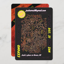 OUDJAARSAVOND UITNODIGING & kerstkaart voor flat/a