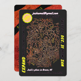 OUDJAARSAVOND UITNODIGING & kerstkaart voor flat/a