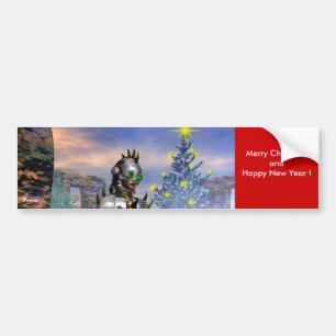 OUDJAARSAVOND VAN EEN CYBORG BUMPERSTICKER