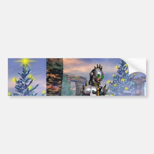 OUDJAARSAVOND VAN EEN CYBORG BUMPERSTICKER (Voorkant)