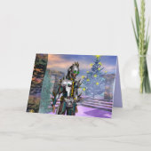 OUDJAARSAVOND VAN EEN CYBORG FEESTDAGEN KAART (Voorkant)