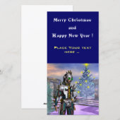 OUDJAARSAVOND VAN EEN CYBORG FEESTDAGENKAART (Voorkant / Achterkant)