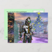 OUDJAARSAVOND VAN EEN CYBORG FEESTDAGENKAART (Voorkant / Achterkant)