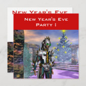 OUDJAARSAVOND VAN EEN CYBORG FEESTDAGENKAART (Voorkant / Achterkant)