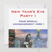 OUDJAARSAVOND VAN EEN CYBORG FEESTDAGENKAART (Achterkant)