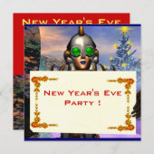 OUDJAARSAVOND VAN EEN CYBORG FEESTDAGENKAART (Voorkant / Achterkant)