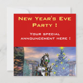 OUDJAARSAVOND VAN EEN CYBORG FEESTDAGENKAART (Achterkant)