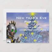 OUDJAARSAVOND VAN EEN CYBORG FEESTDAGENKAART (Achterkant)