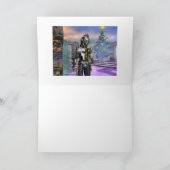 OUDJAARSAVOND VAN EEN CYBORG GEVALLEN... FEESTDAGEN KAART (Binnen)