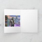 OUDJAARSAVOND VAN EEN CYBORG GEVALLEN... FEESTDAGEN KAART (Binnen)