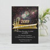 Oudjaarsavond Vuurwerk Feest Kaart (Staand voorkant)