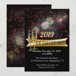 Oudjaarsavond Vuurwerk Feest Kaart