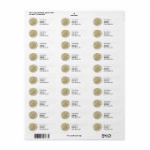 Oudjaarsbabys Vintage Klok Etiket (Full Sheet)